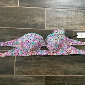 Shade & Shore Multicolor Paisley Bikini Top